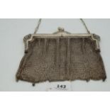 German silver purse, 800, appr. 124 grams 27.00 % buyer's premium on the hammer price, VAT included