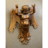 Wooden console in the shape of a putto, 19th century, l. 45 cm, some minimal damage 27.00 % buyer's