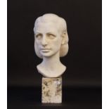 N.C. Bloemendaal (Lindal), plaster bust of a woman, crack, signed on the back, 1945, h. 23 cm. 27.