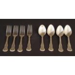 11 French silver entremets forks and spoons, appr. 1014 grams (22x) 27.00 % buyer's premium on the