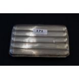 German silver cigar case, 800, dented, appr. 146 grams 27.00 % buyer's premium on the hammer price,