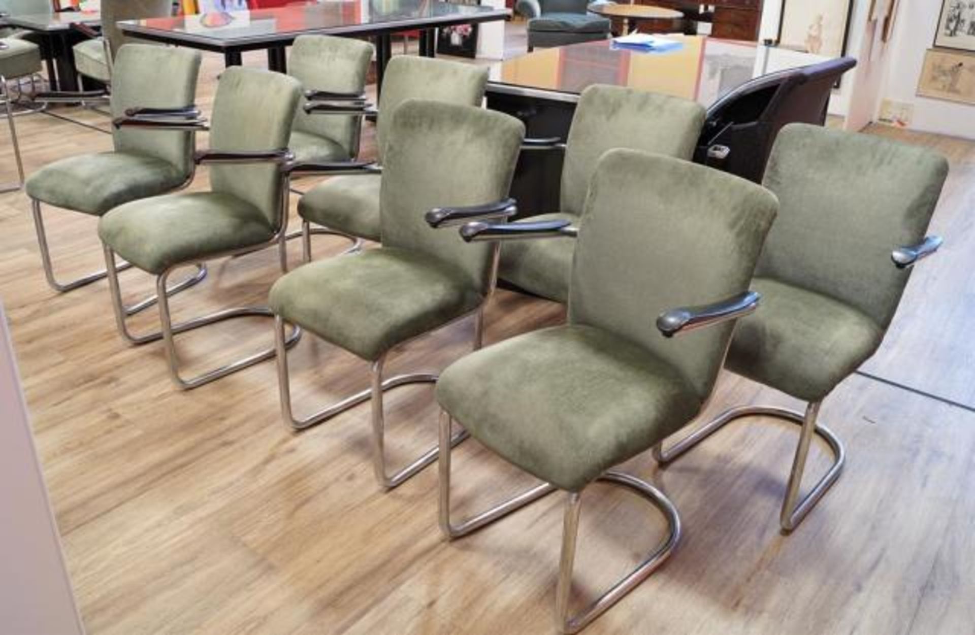 8 conference chairs by Blerk, h. 85 cm (8x)