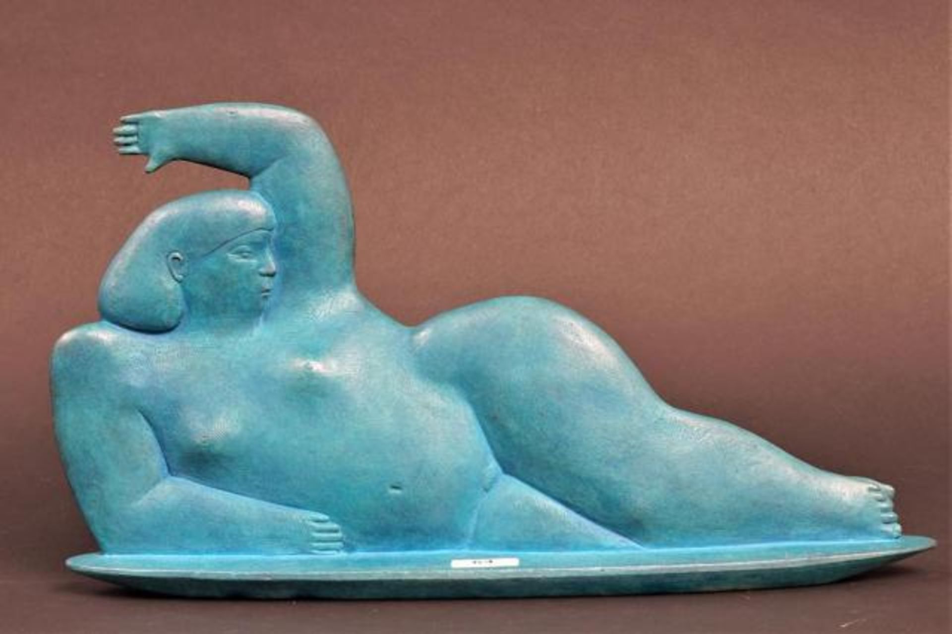 Kobe (1950), patinated bronze sculpture, Le printemps, E.A., 1/4, dim. 24 x 42 cm.