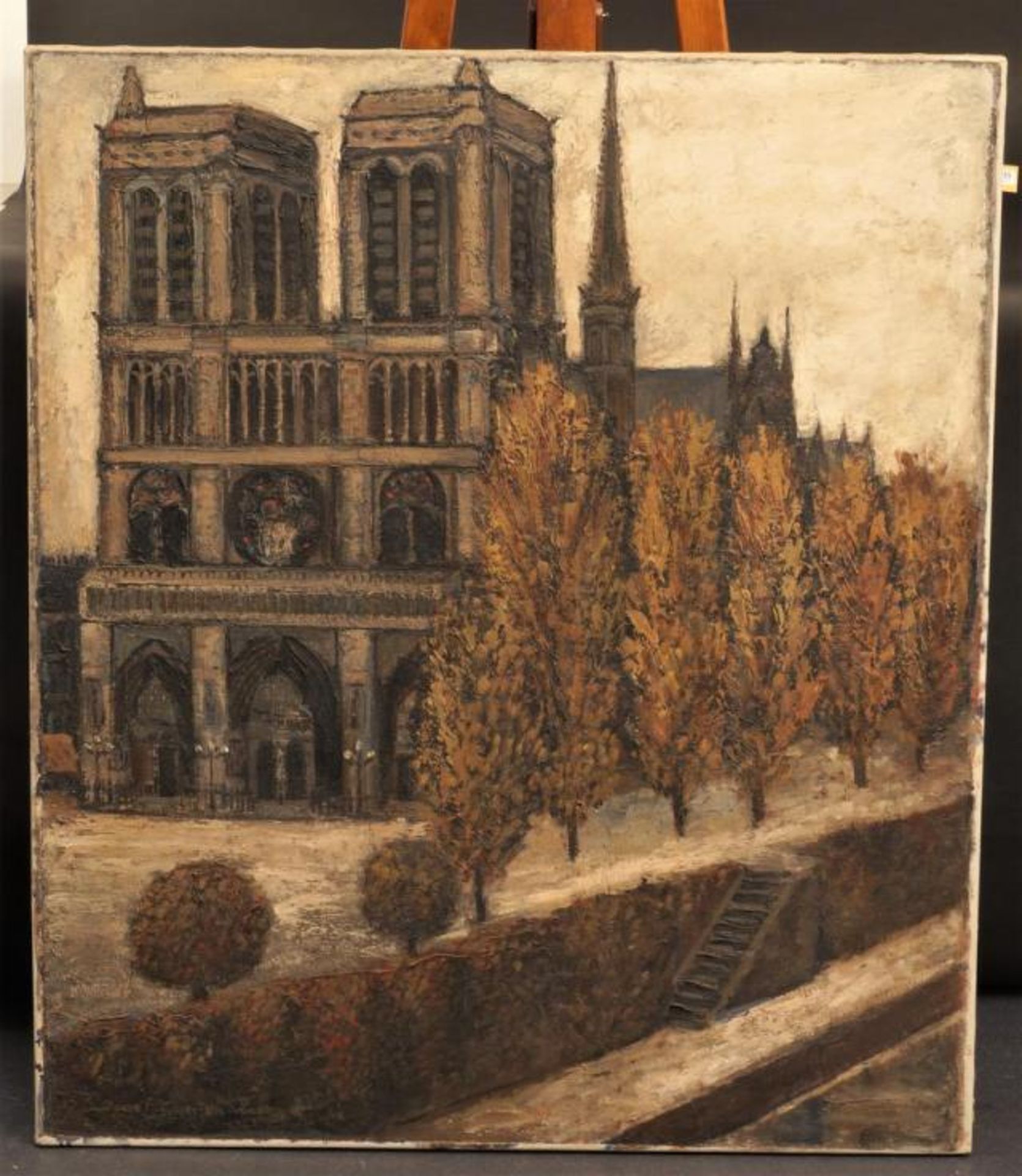 J. M. Groenendaal, oil on canvas, Notre Dame, sig. b.l. and on the back, dim. 108 x 124 cm.