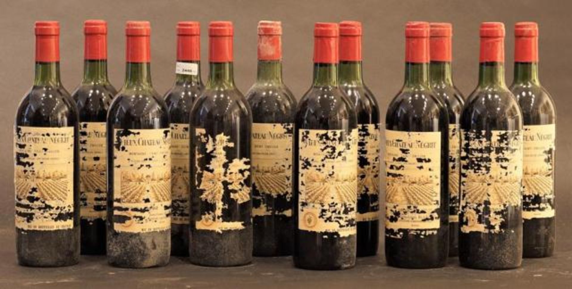 Chateau Vieux Negrit, Saint Emilien, Bordeaux, top shoulder, labels are damaged (12x)