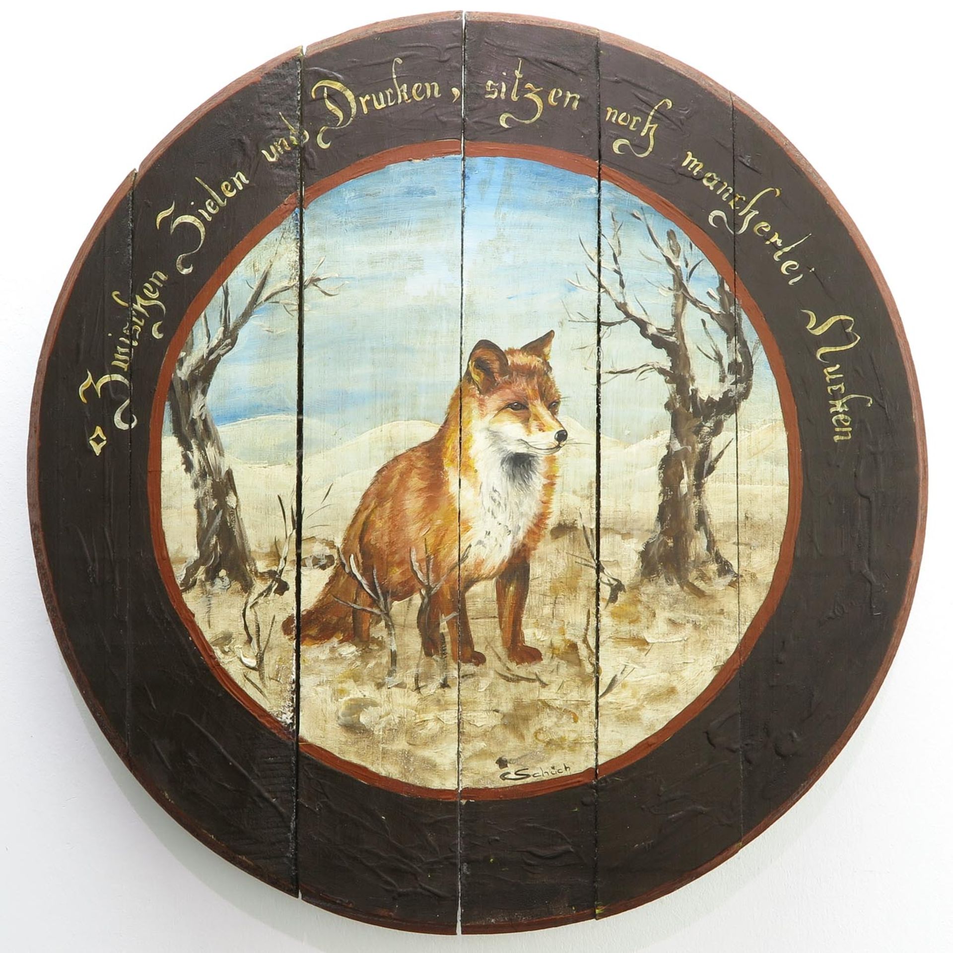 A 19th Century German Painted Target