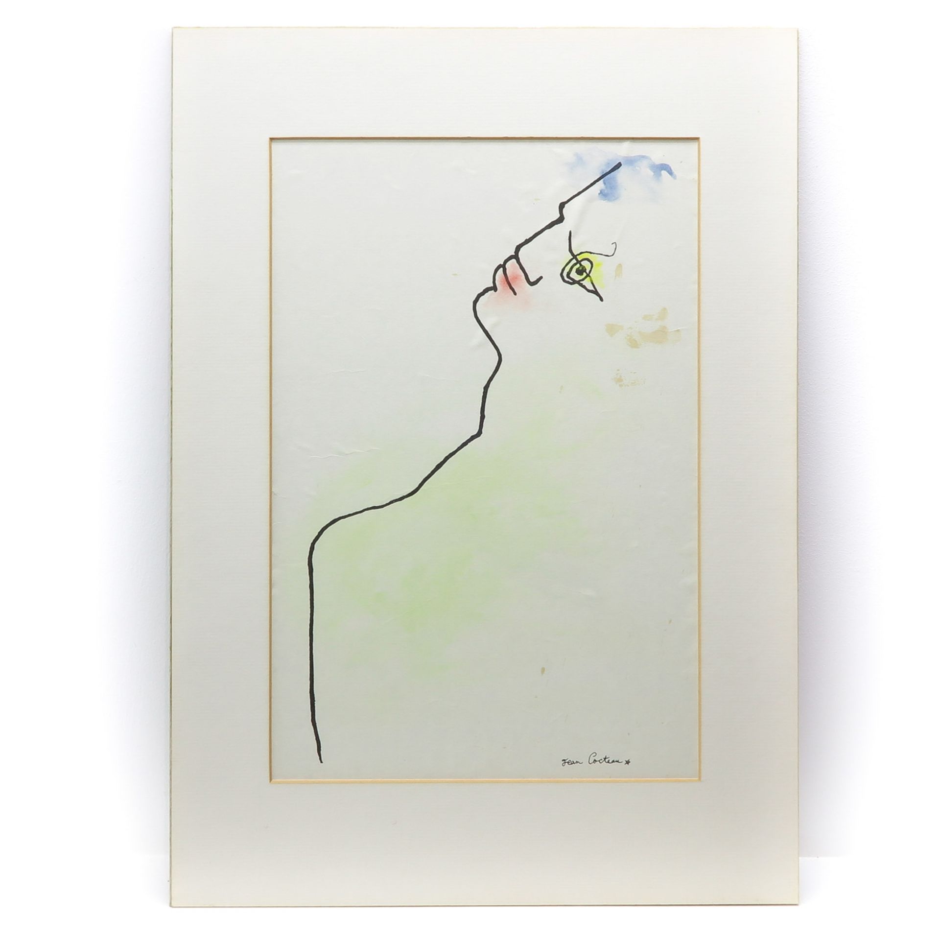 A Water Color Signed Jean Cocteau