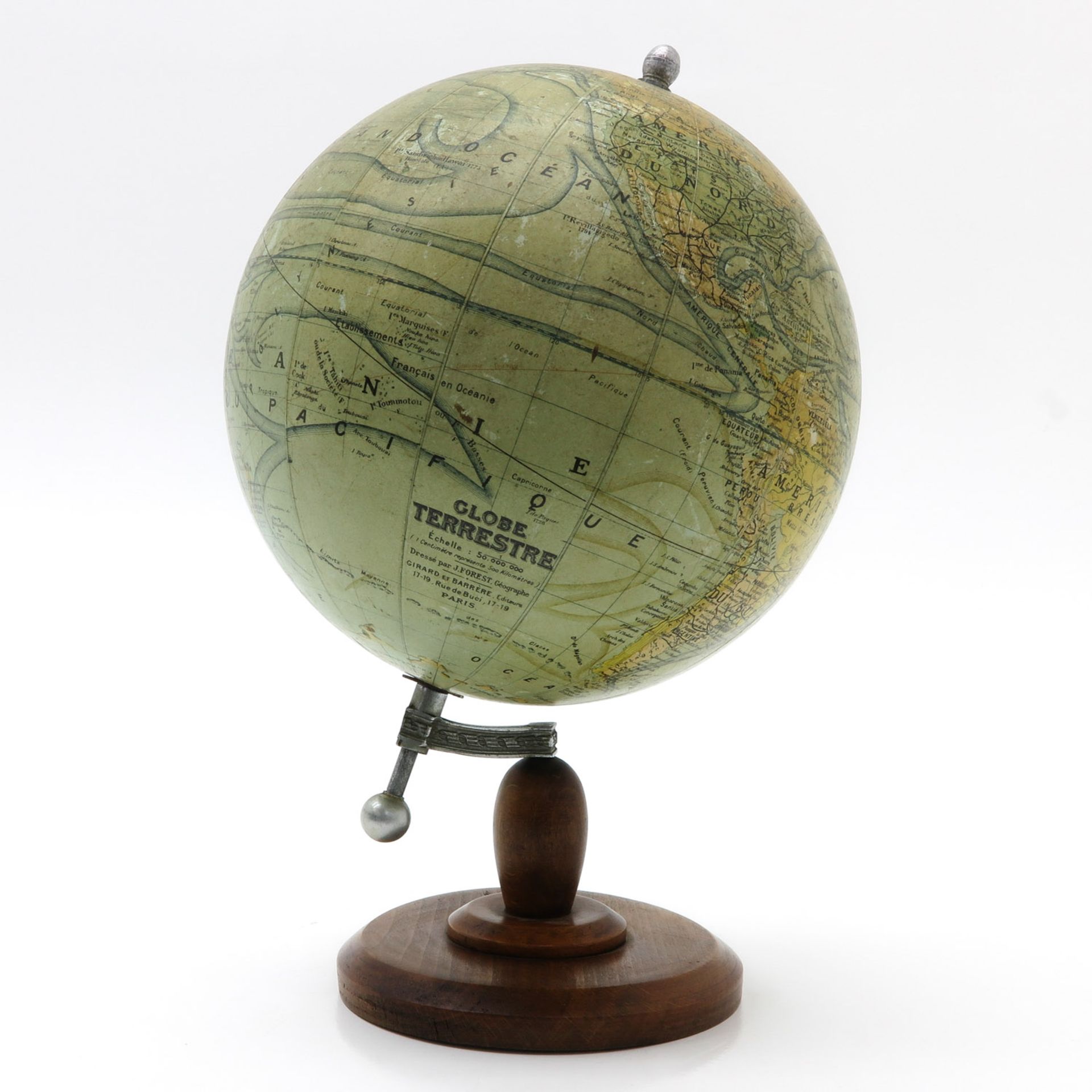 A J. Forest Globe Terrestre Globe 1950