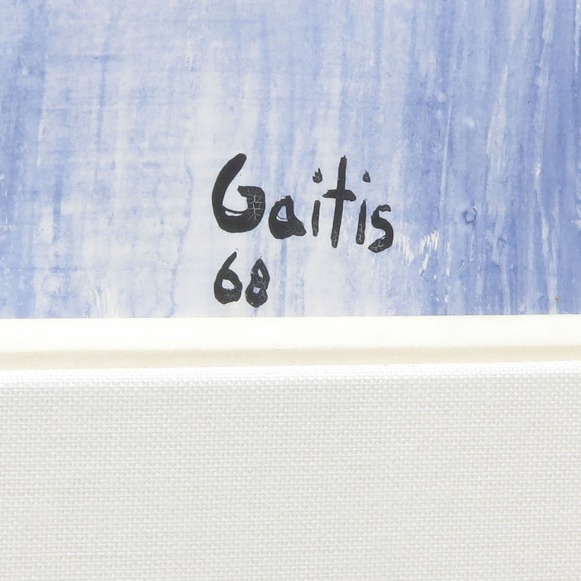 An Acrylic Oil on Paper Signed Gaitis - Bild 2 aus 3