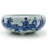 A Blue and White Decor Tripod Censer