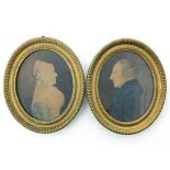 A Pair of Miniature Portrait Paintings