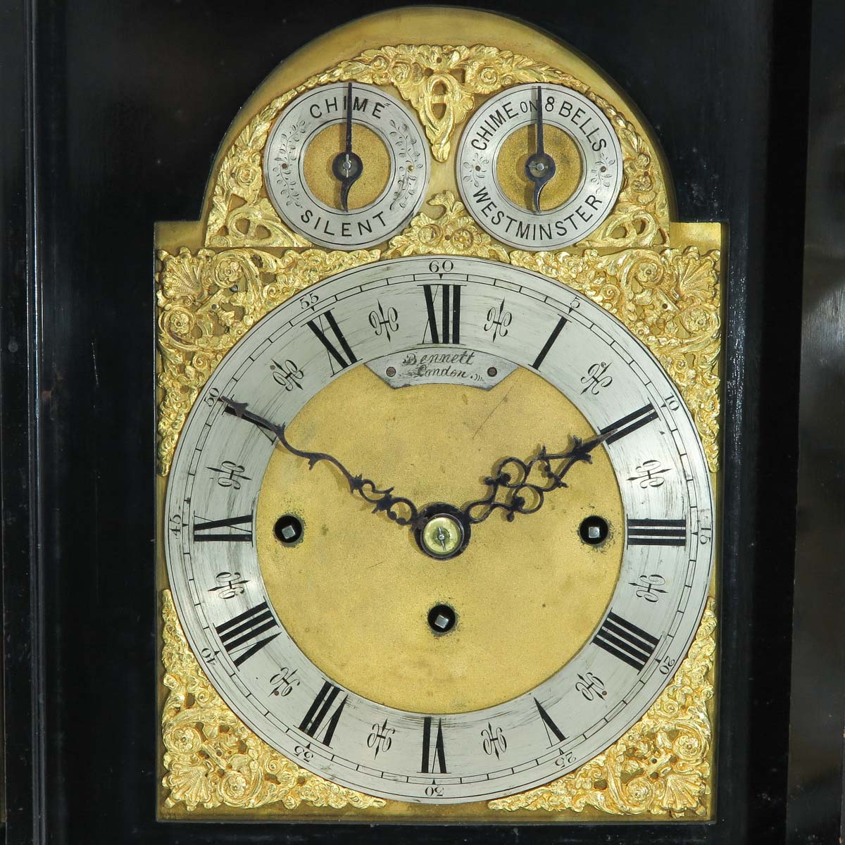 A Signed Bennett 19th Century English Table Clock - Image 5 of 7