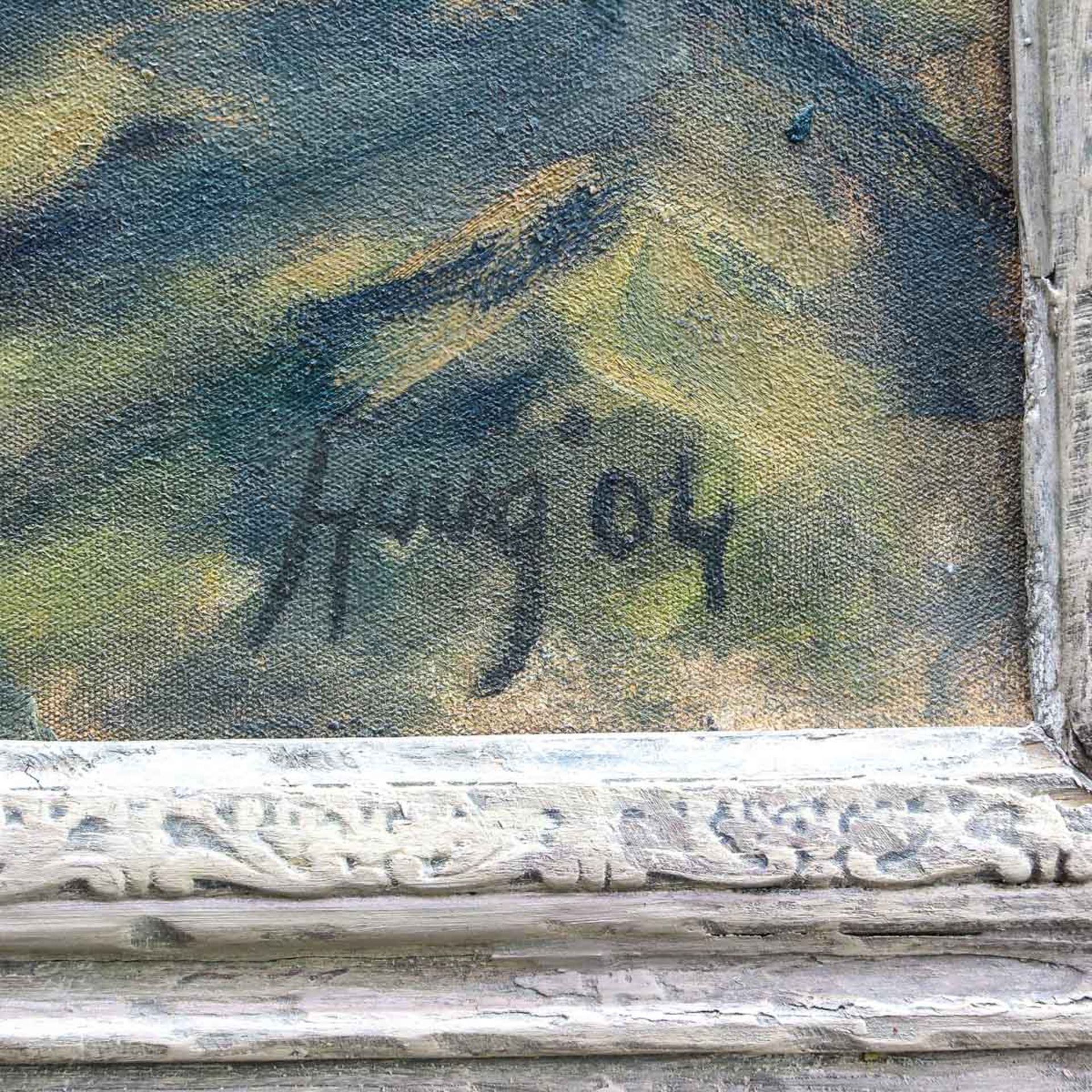 An Oil on Canvas Signed Huug - Bild 2 aus 5