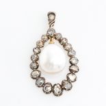 A Diamond and Pearl Pendant