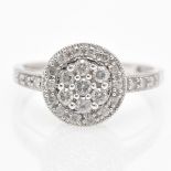 A 10KWG Ladies Diamond Ring Approximately 0.55 CTW