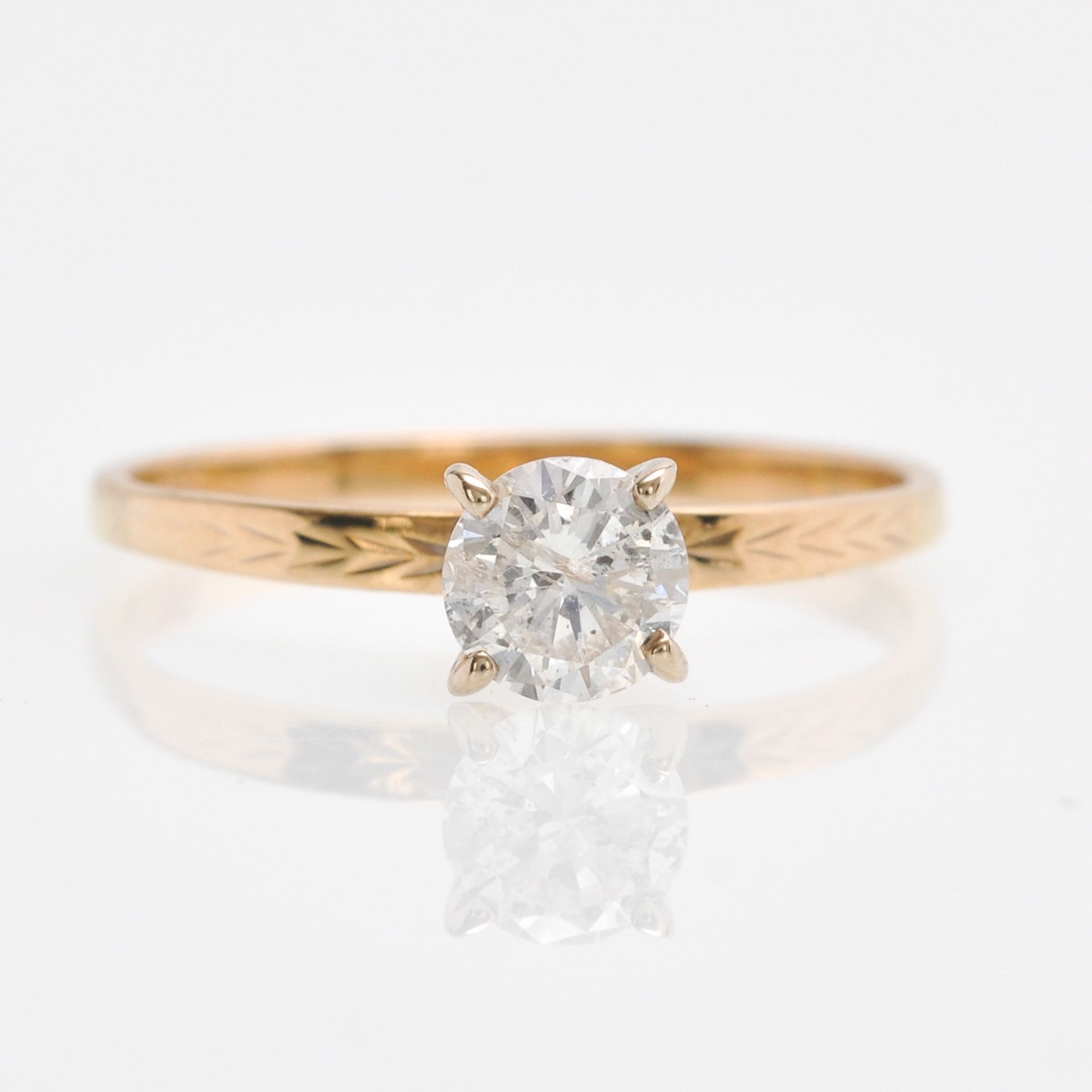 A 14KG Ladies Solitaire Diamond Ring Circa 0.58 Carat