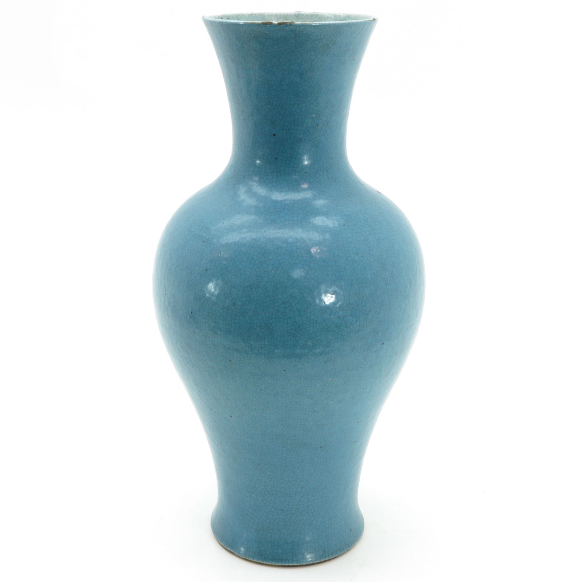 A Light Blue Crackleware Decor Vase - Bild 4 aus 6