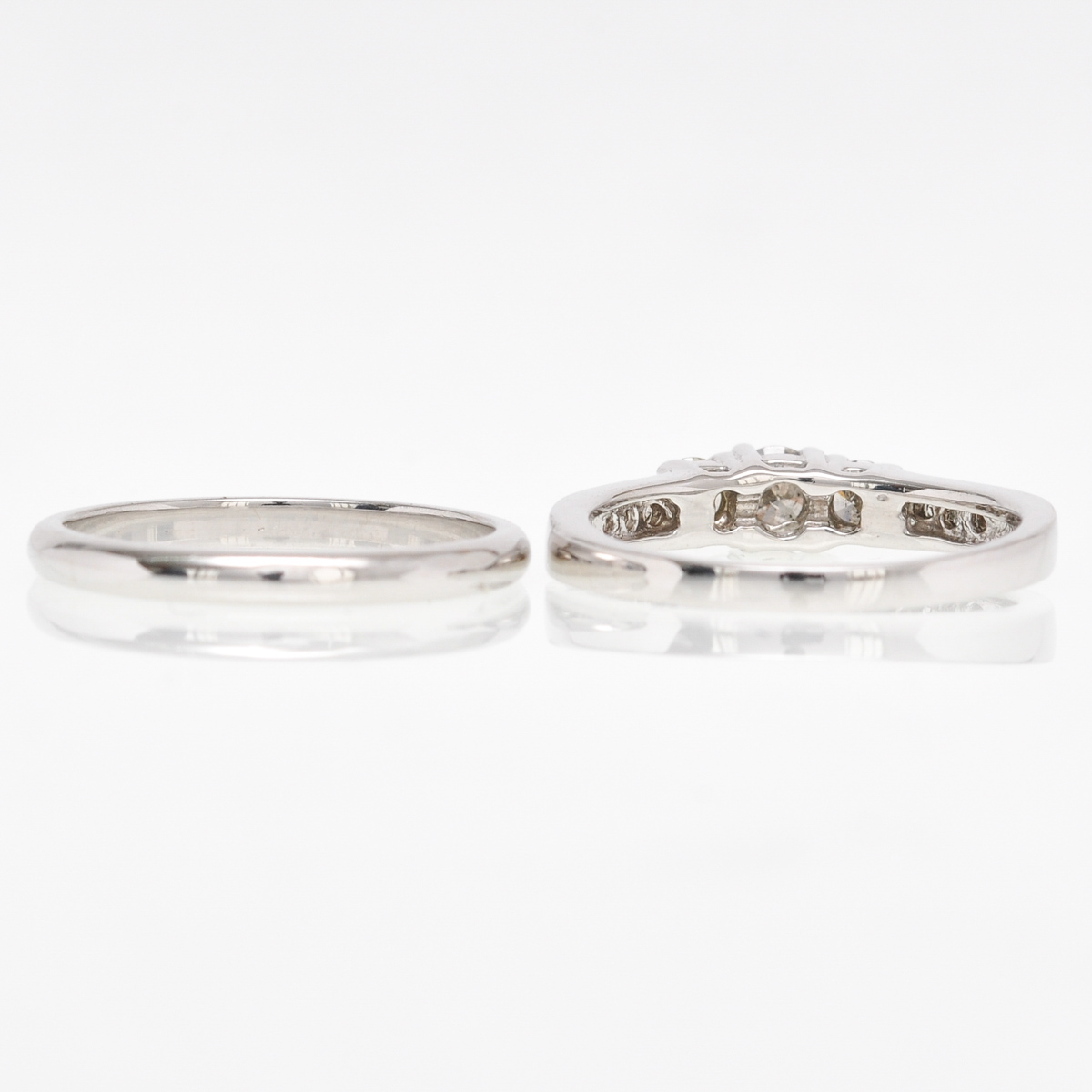 A 14KG Wedding Band and 10KG Diamond Engagement Ring - Image 3 of 4