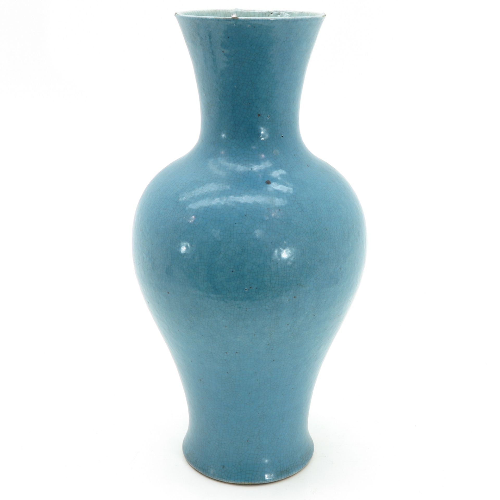 A Light Blue Crackleware Decor Vase