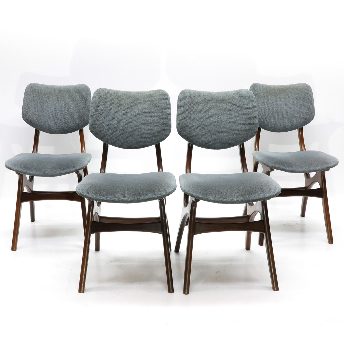 A Set of Four Louis v. Teeffelen Teak Design Chairs