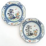 A Pair of Polychrome Decor Plates