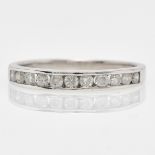 A Ladies 10KWG Diamond Band Approximately 0.42 CTW