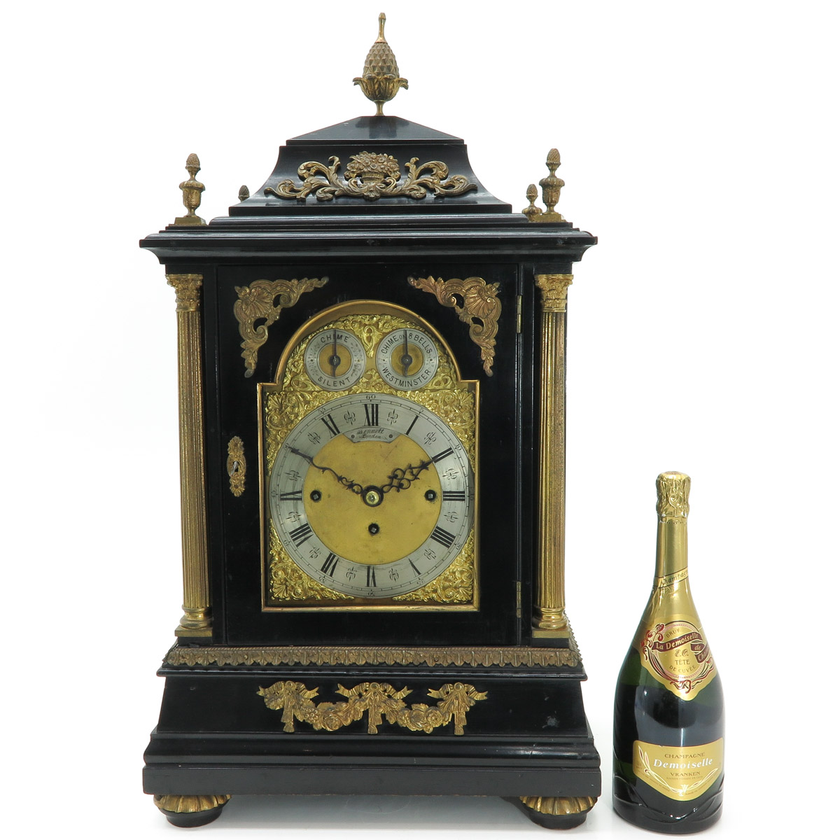 A Signed Bennett 19th Century English Table Clock - Image 7 of 7