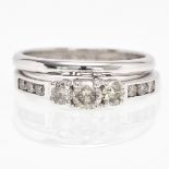 A 14KG Wedding Band and 10KG Diamond Engagement Ring