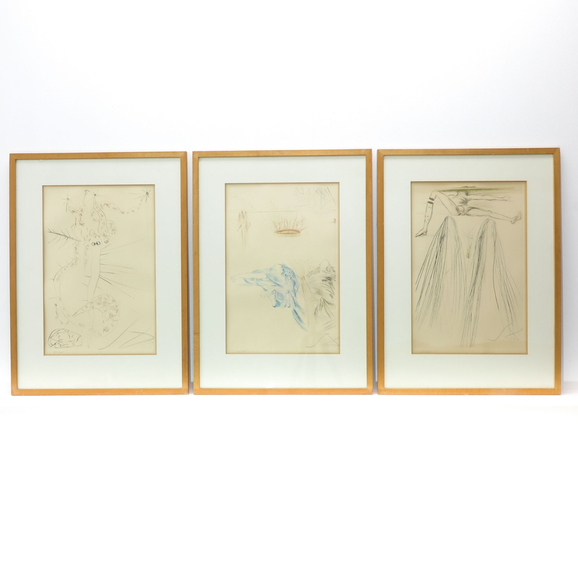 Three Numbered Lithographs