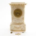 A Carved Alabaster Pendule