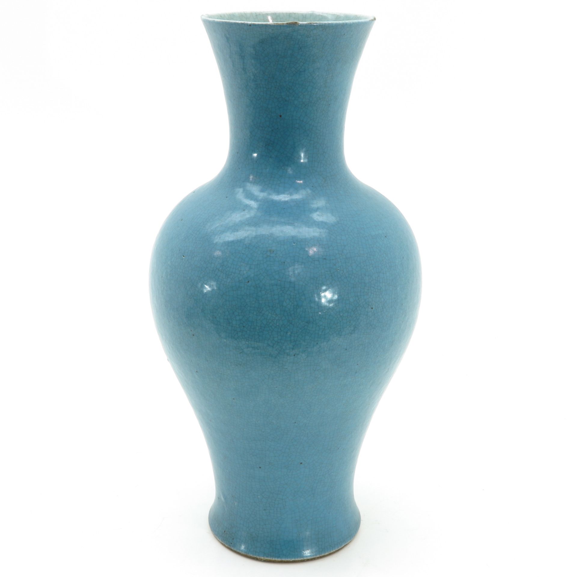 A Light Blue Crackleware Decor Vase - Bild 3 aus 6