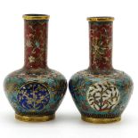 A Pair of Cloisonne Vases