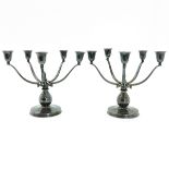 A Pair of Candleabra