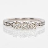 A 10KWG Ladies Diamond Ring Approximately 0.98 CTW