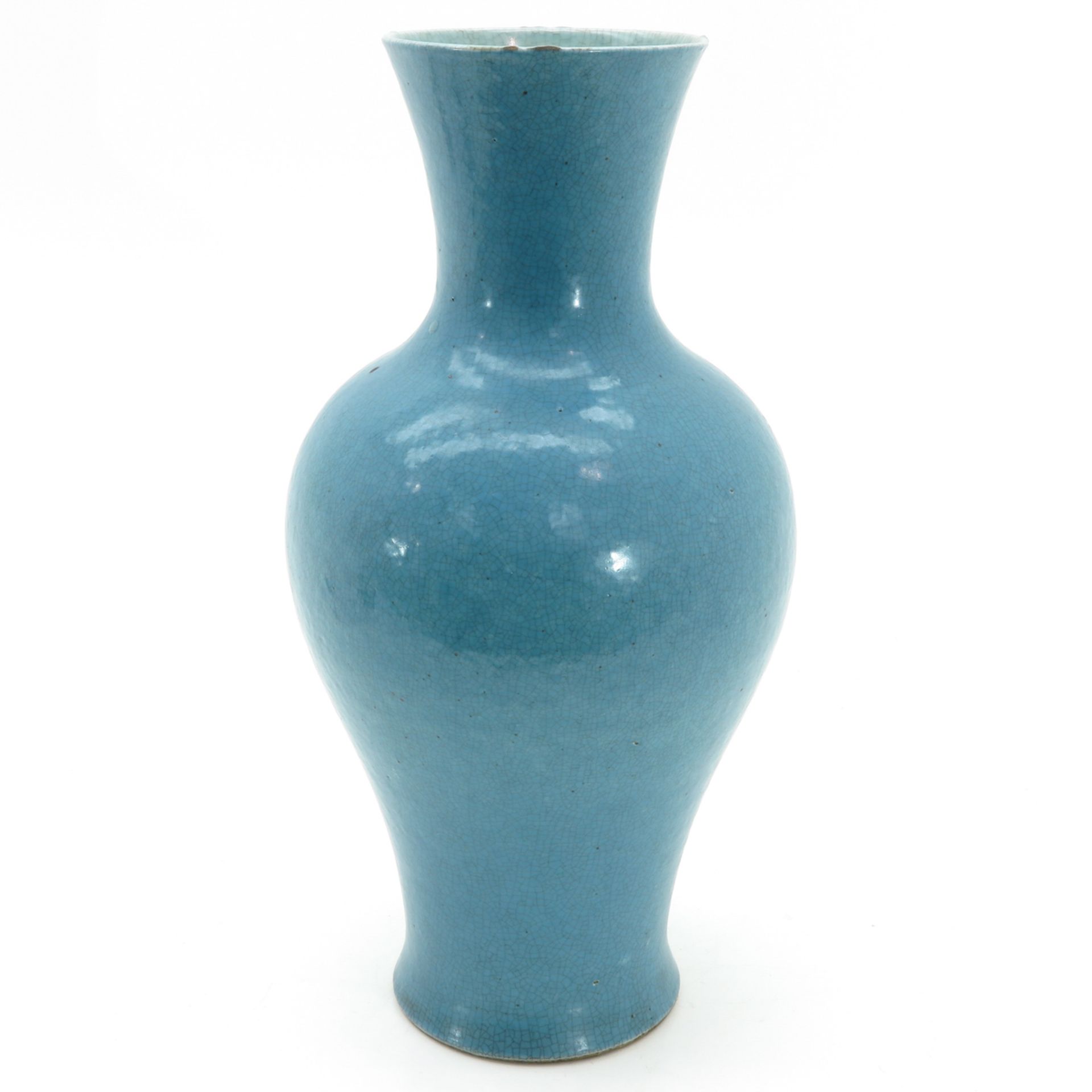 A Light Blue Crackleware Decor Vase - Bild 2 aus 6