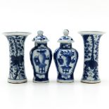 A Four Piece Miniature Garniture Set