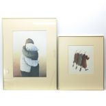 Two Lithographs Signed Michelle Lehmann