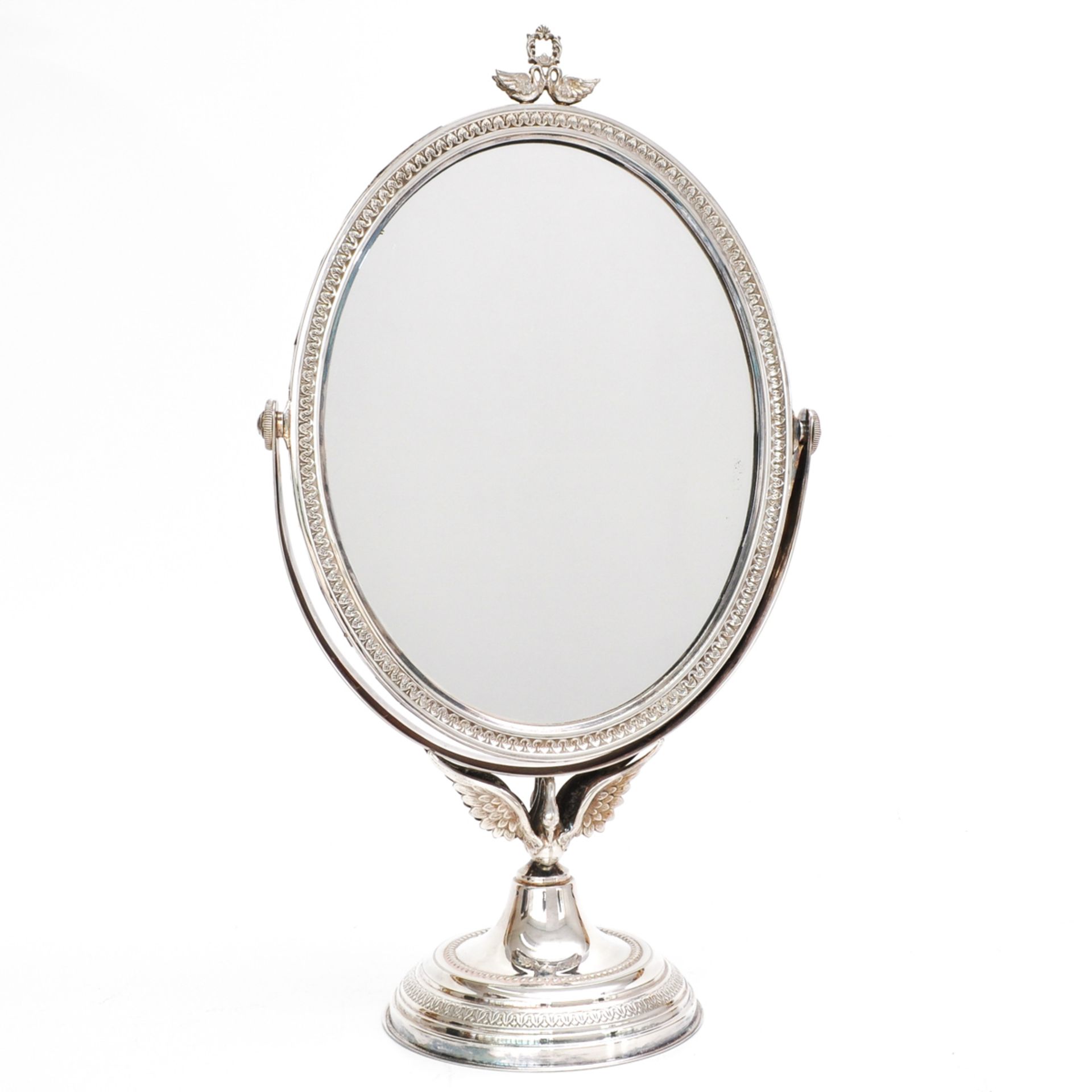 A Silver Plate Vanity Mirror