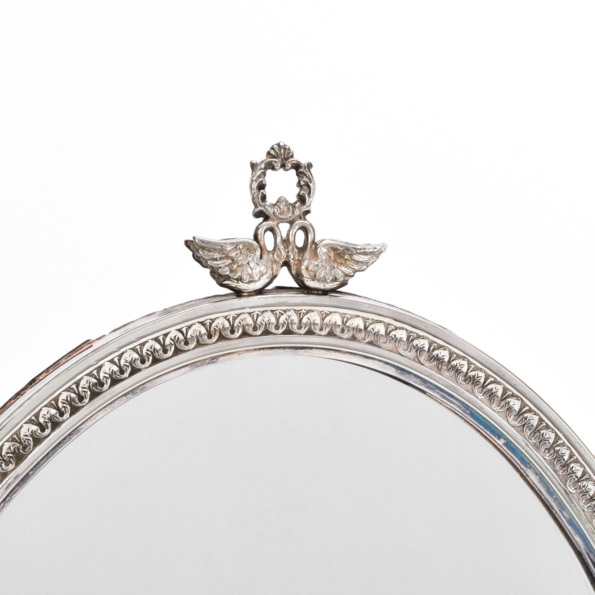 A Silver Plate Vanity Mirror - Bild 4 aus 4