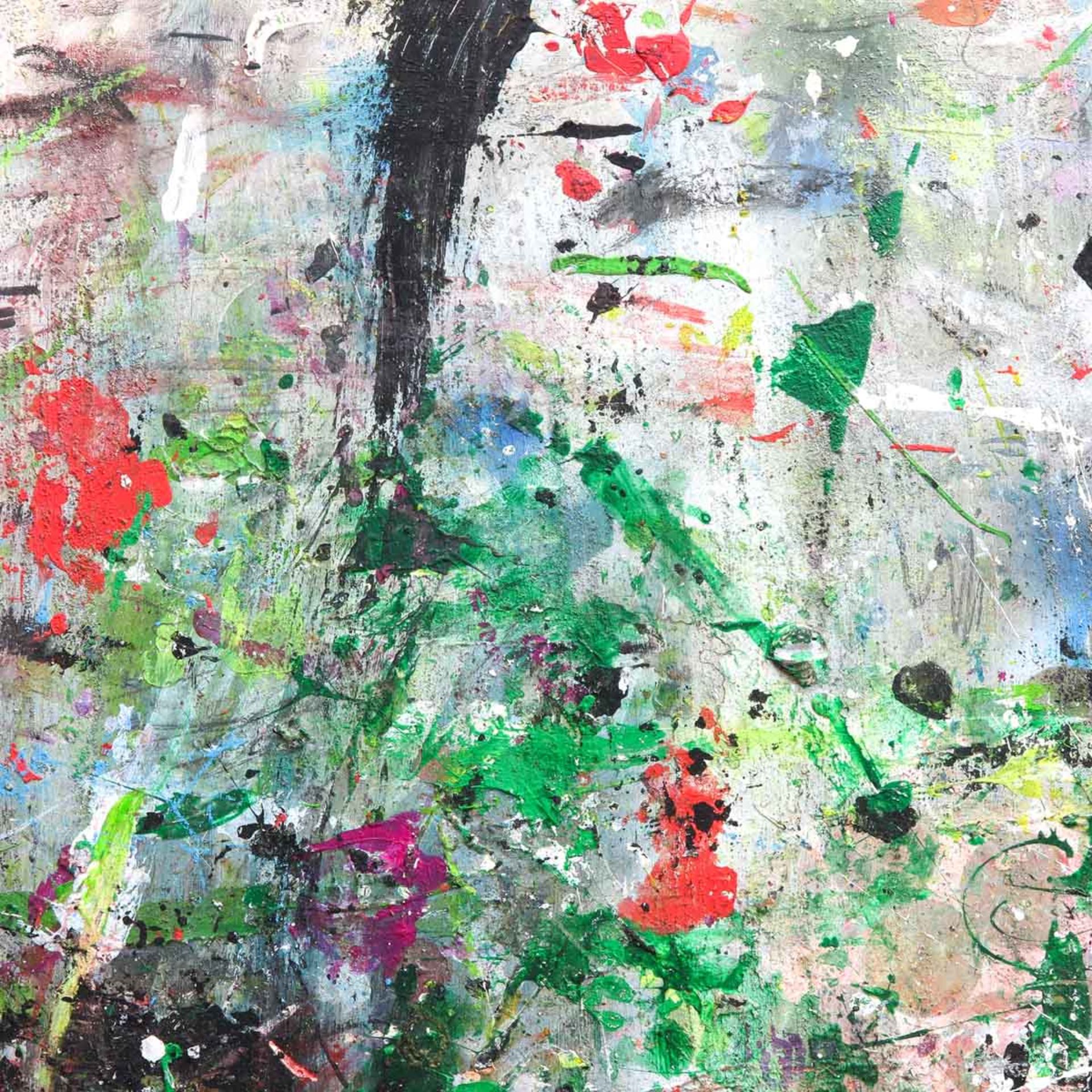 An Oil on Panel Signed Shozo Shimamoto - Bild 3 aus 7