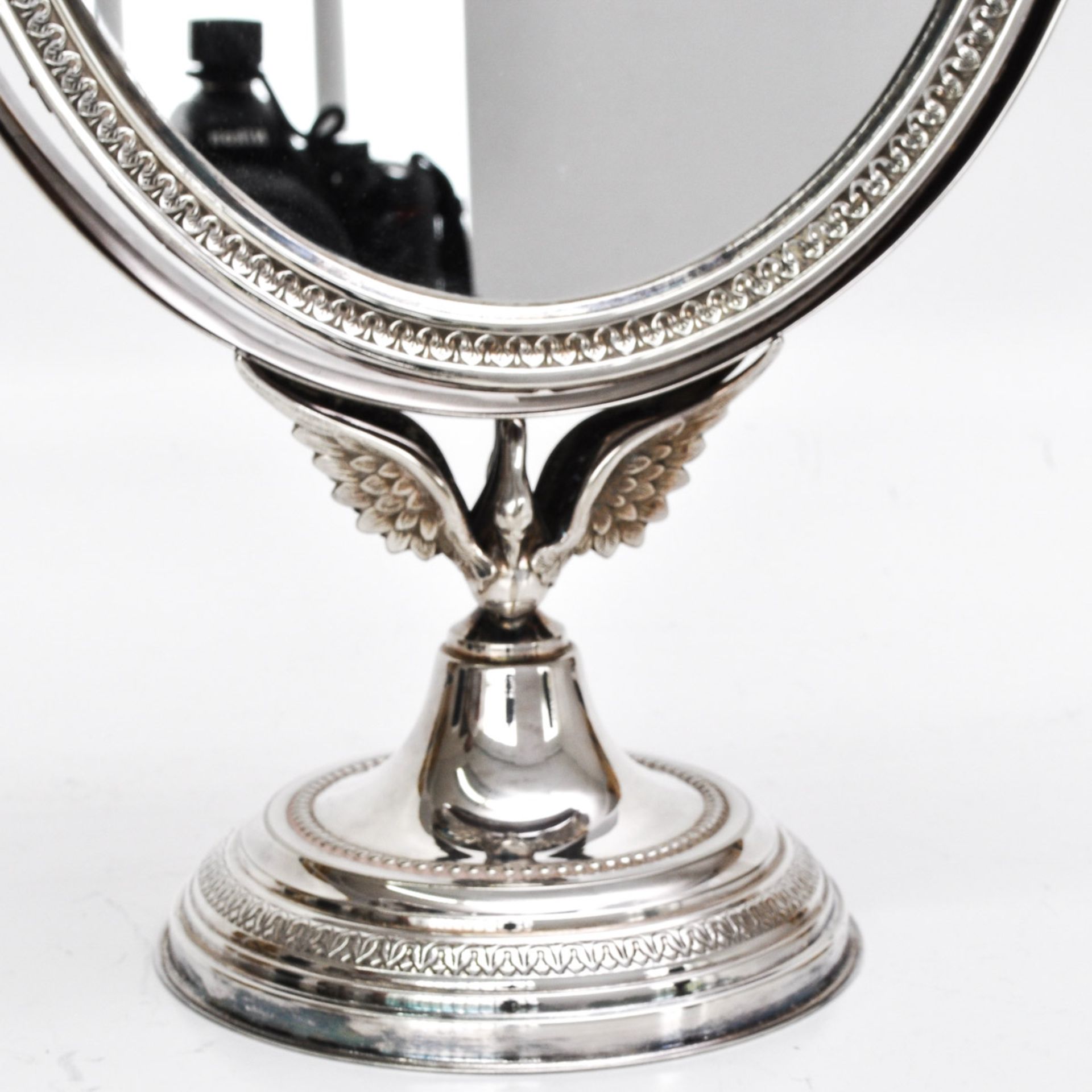 A Silver Plate Vanity Mirror - Bild 3 aus 4