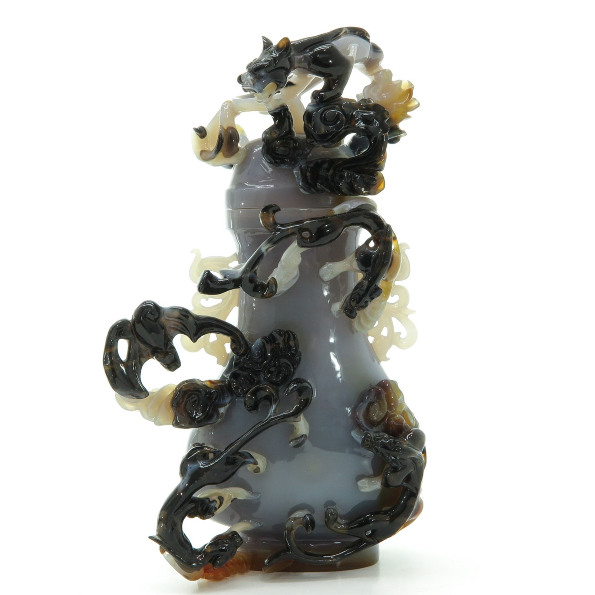 A Carved Agate Stone Urn