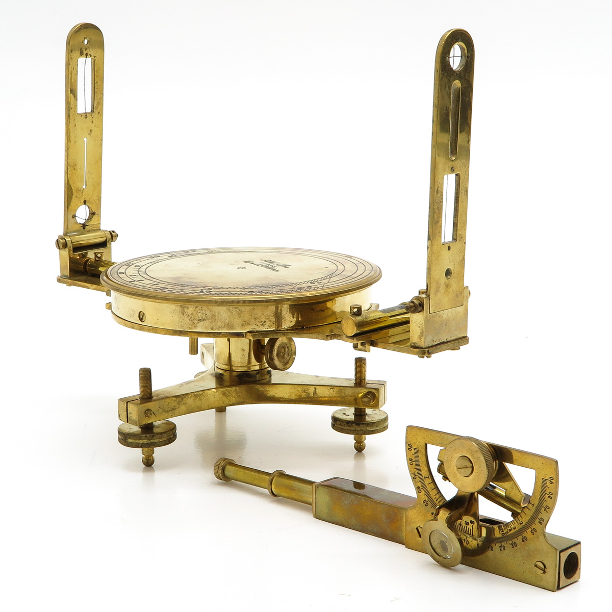 A Brass Ash and Son Sextant - Image 3 of 10