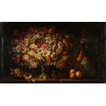 Spanish school of the 19th centuryStill Life with flowersOil on canvas57x99 cm