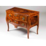 A D.José / D.Maria chest of drawersRosewood with marquetry. Two long drawers and brass metalware.