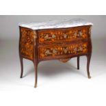 A D. José / D. Maria style chest of drawersRosewood veneered and decorated in floral and leaf