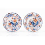 A pair of platesChinese export porcelainPolychrome Imari enamels decorationKangshi reign (1662-