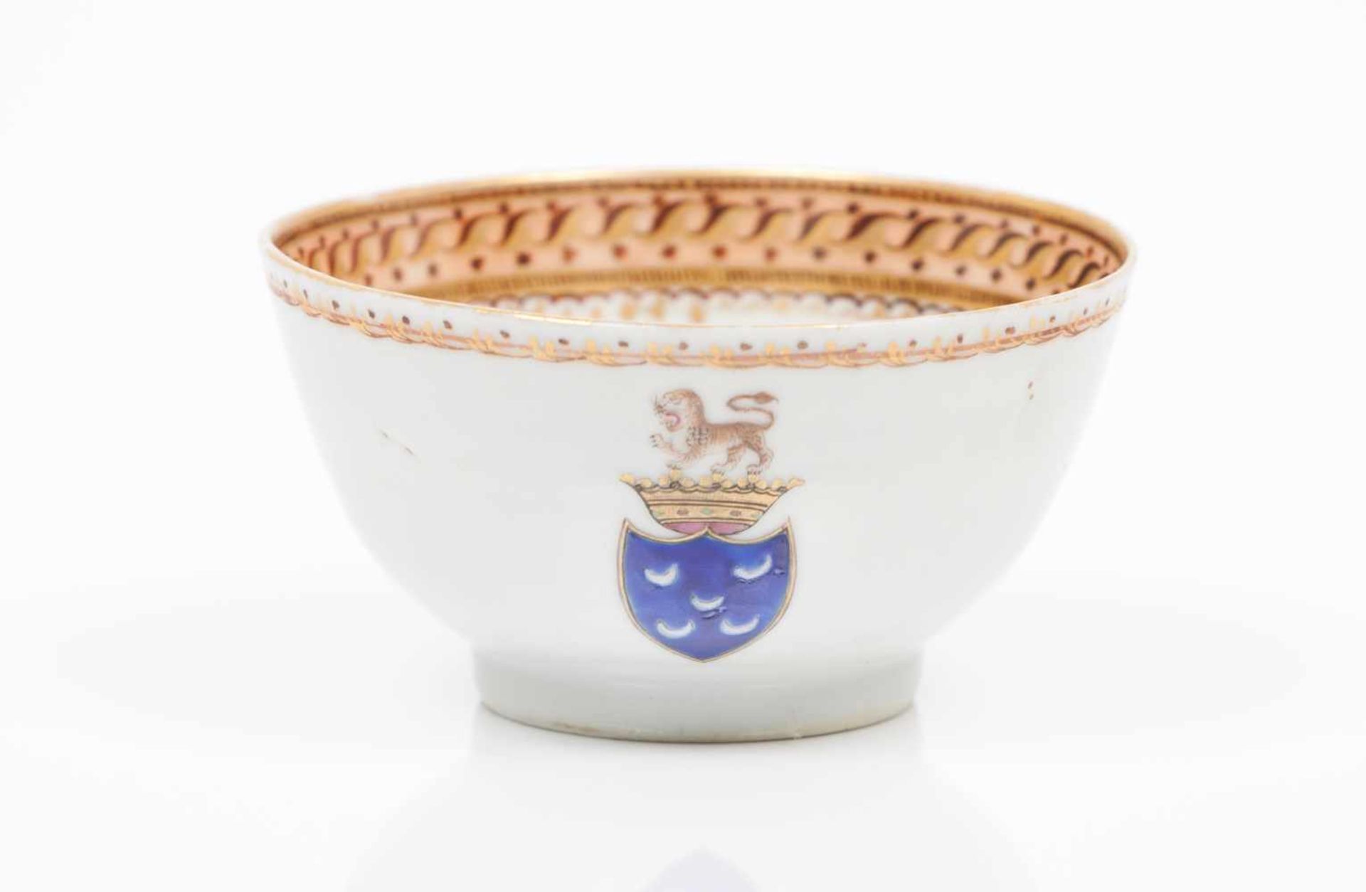 A bowlChinese export porcelainPolychrome decoration with armorial for Luís Pinto de Sousa