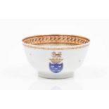 A bowlChinese export porcelainPolychrome decoration with armorial for Luís Pinto de Sousa