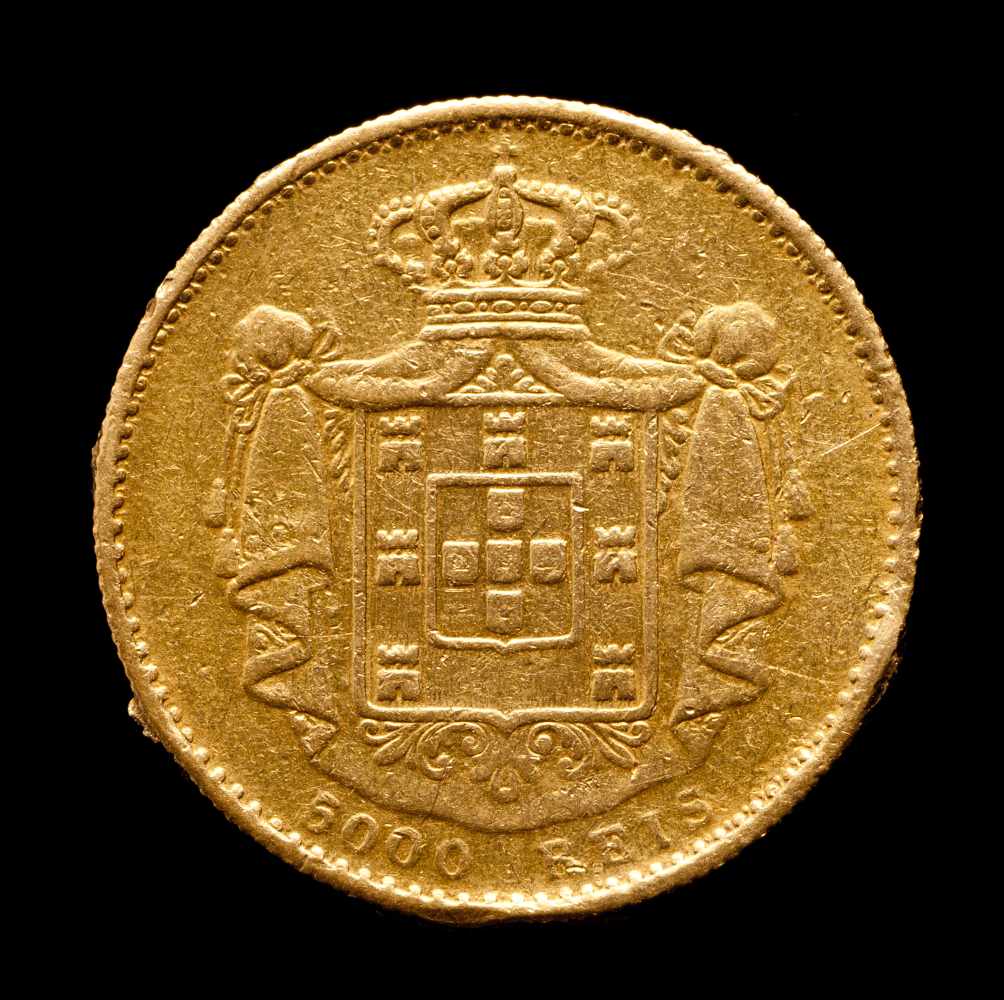 5000 reisD. Luis, King of PortugalGold18888,6 g - Image 2 of 2